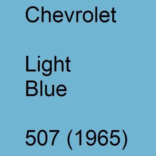 Chevrolet, Light Blue, 507 (1965).